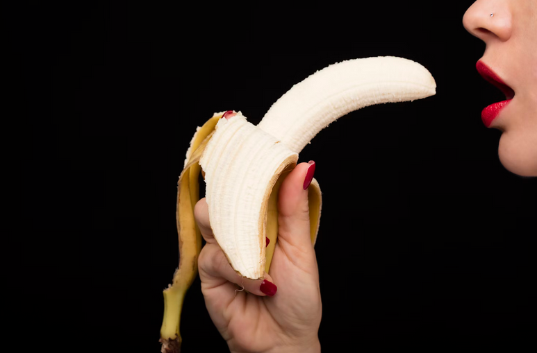 sucking banana